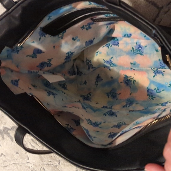 Betsey Johnson Quilted Leather Tote Bag, Black - Picture 5 of 8